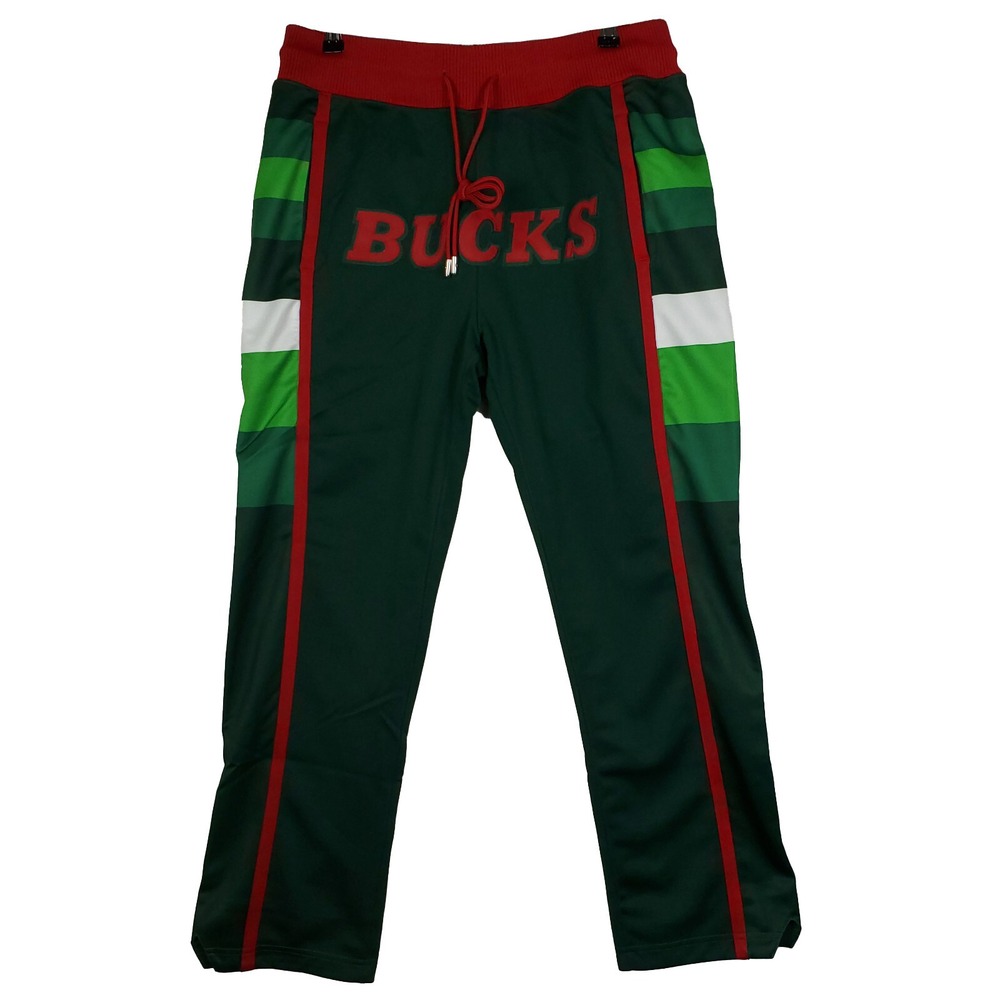 Just Don Milwaukee Bucks Mitchell & Ness NBA Medium Jersey Pants Green NWT‎